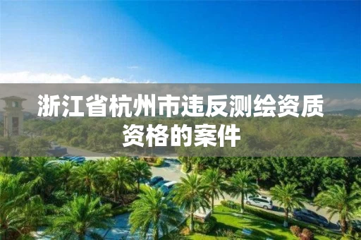浙江省杭州市违反测绘资质资格的案件