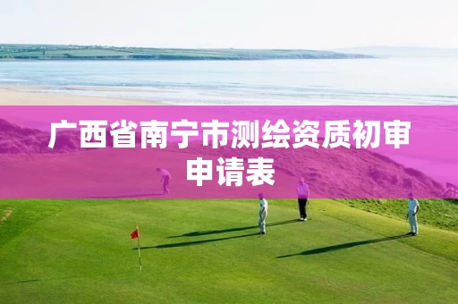 广西省南宁市测绘资质初审申请表