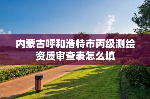 内蒙古呼和浩特市丙级测绘资质审查表怎么填