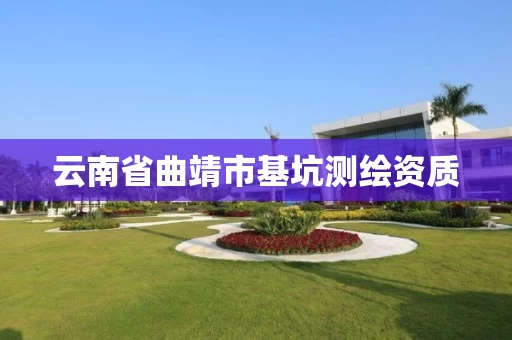 云南省曲靖市基坑测绘资质