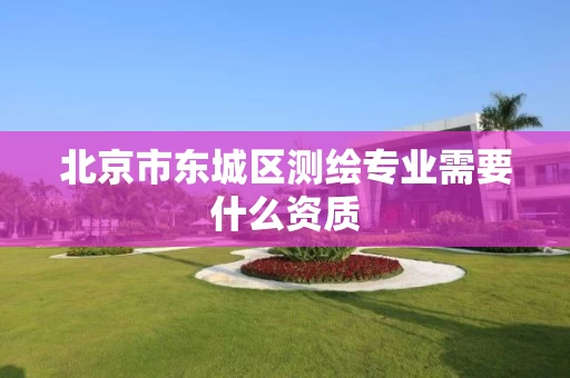 北京市东城区测绘专业需要什么资质