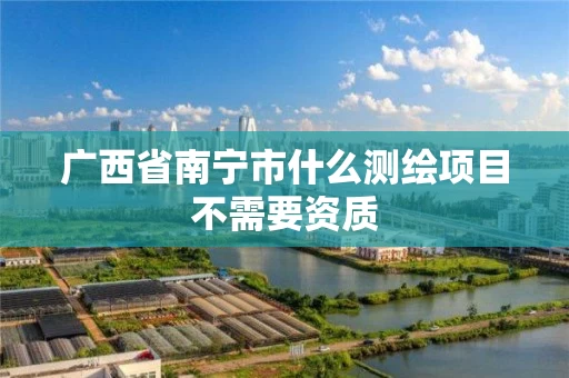 广西省南宁市什么测绘项目不需要资质