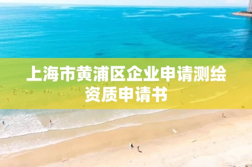 上海市黄浦区企业申请测绘资质申请书
