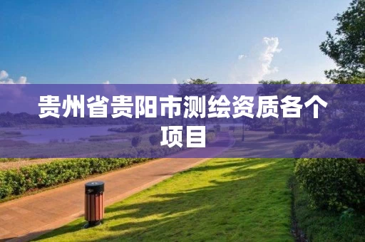 贵州省贵阳市测绘资质各个项目 贵州省贵阳市测绘资质各个项目