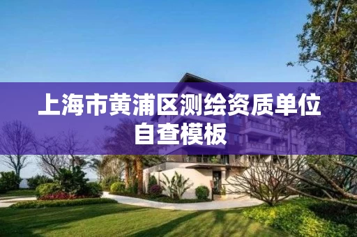 上海市黄浦区测绘资质单位自查模板 上海市黄浦区测绘资质单位自查模板