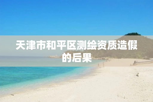 天津市和平区测绘资质造假的后果