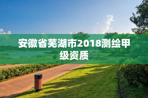 安徽省芜湖市2018测绘甲级资质