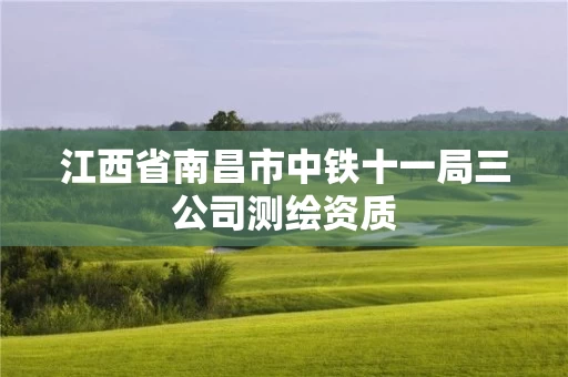江西省南昌市中铁十一局三公司测绘资质