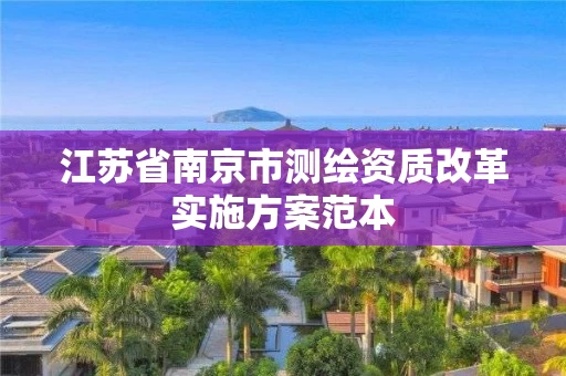 江苏省南京市测绘资质改革实施方案范本