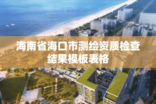 海南省海口市测绘资质检查结果模板表格