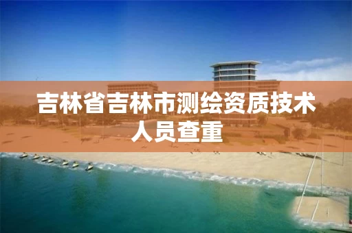 吉林省吉林市测绘资质技术人员查重