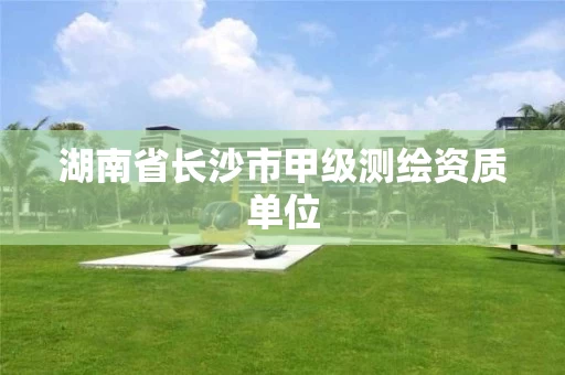 湖南省长沙市甲级测绘资质单位