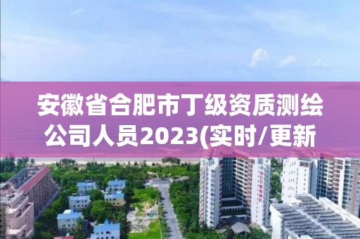 安徽省合肥市丁级资质测绘公司人员2023(实时/更新中)