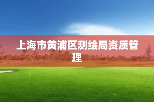 上海市黄浦区测绘局资质管理
