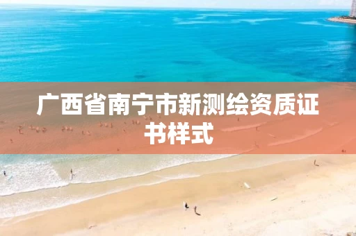 广西省南宁市新测绘资质证书样式 广西省南宁市新测绘资质证书样式
