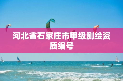 河北省石家庄市甲级测绘资质编号