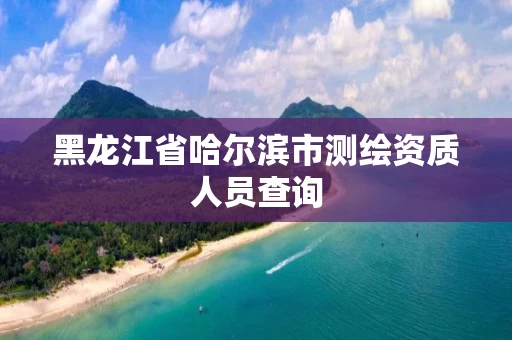 黑龙江省哈尔滨市测绘资质人员查询