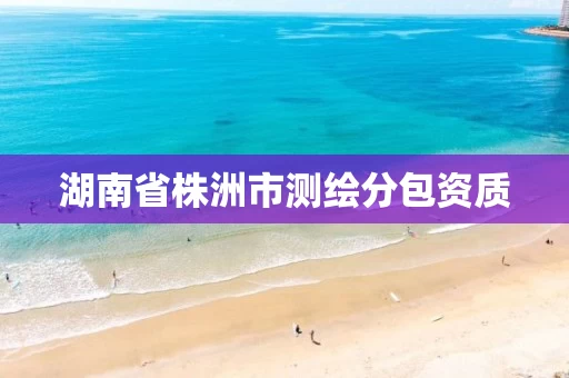 湖南省株洲市测绘分包资质