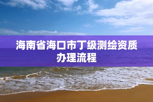 海南省海口市丁级测绘资质办理流程