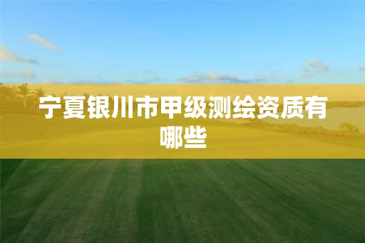 宁夏银川市甲级测绘资质有哪些
