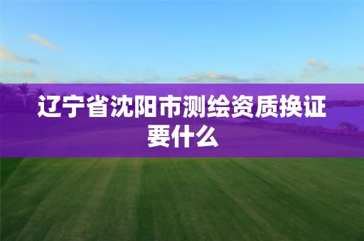 辽宁省沈阳市测绘资质换证要什么