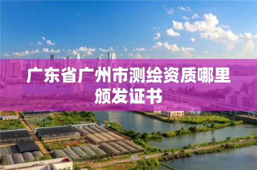 广东省广州市测绘资质哪里颁发证书
