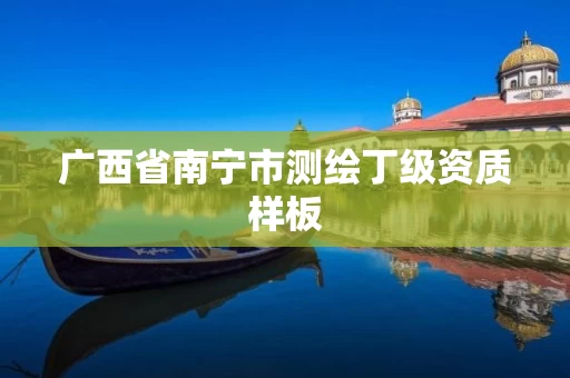 广西省南宁市测绘丁级资质样板