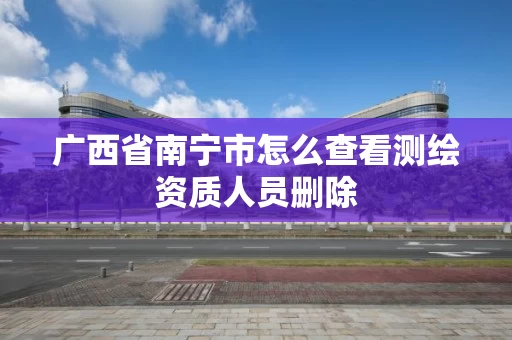 广西省南宁市怎么查看测绘资质人员删除