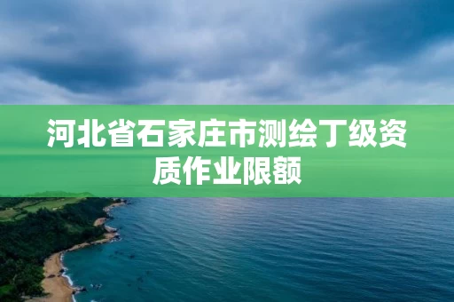 河北省石家庄市测绘丁级资质作业限额