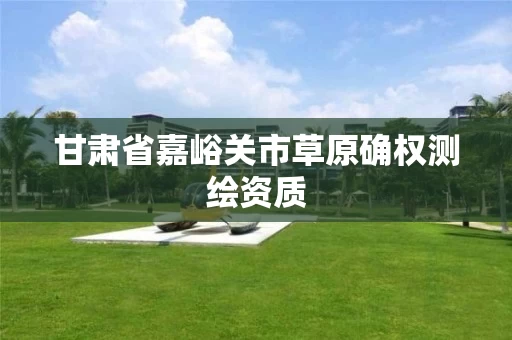 甘肃省嘉峪关市草原确权测绘资质