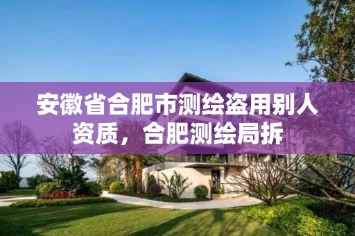 安徽省合肥市测绘盗用别人资质，合肥测绘局拆