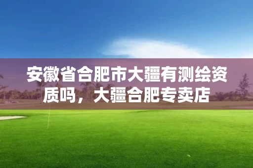 安徽省合肥市大疆有测绘资质吗，大疆合肥专卖店