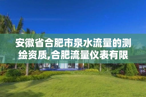 安徽省合肥市泉水流量的测绘资质,合肥流量仪表有限公司。