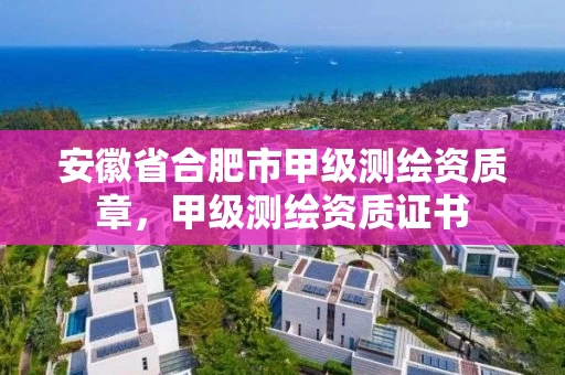 安徽省合肥市甲级测绘资质章，甲级测绘资质证书