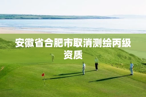 安徽省合肥市取消测绘丙级资质