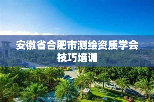安徽省合肥市测绘资质学会技巧培训