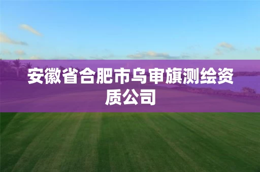 安徽省合肥市乌审旗测绘资质公司