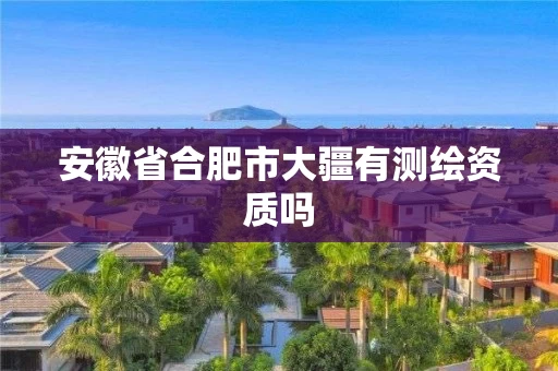 安徽省合肥市大疆有测绘资质吗