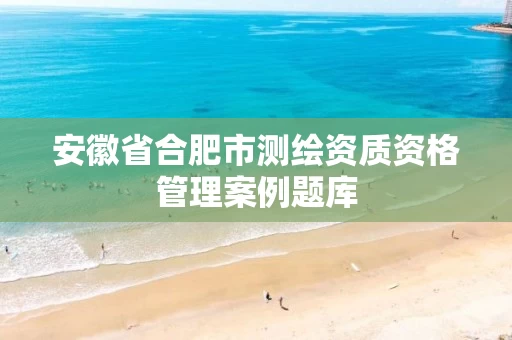 安徽省合肥市测绘资质资格管理案例题库