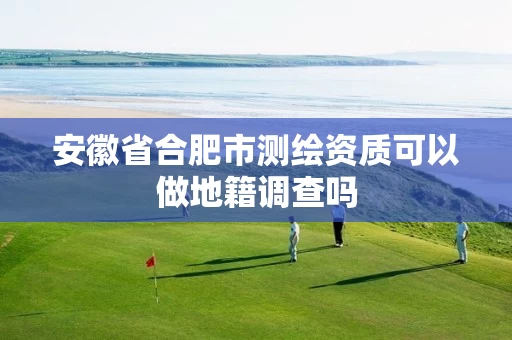 安徽省合肥市测绘资质可以做地籍调查吗