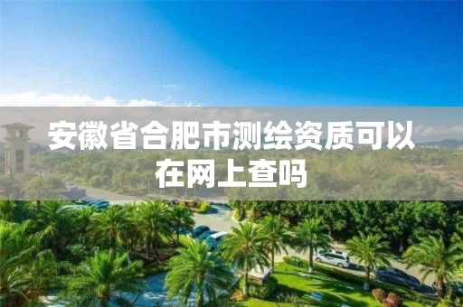 安徽省合肥市测绘资质可以在网上查吗
