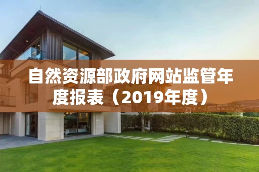 自然资源部政府网站监管年度报表（2019年度）