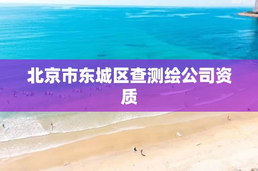 北京市东城区查测绘公司资质