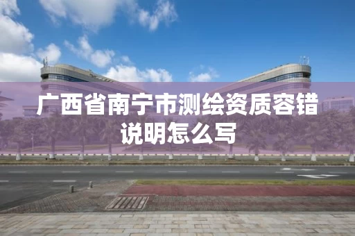 广西省南宁市测绘资质容错说明怎么写