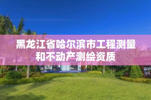 黑龙江省哈尔滨市工程测量和不动产测绘资质