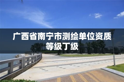 广西省南宁市测绘单位资质等级丁级