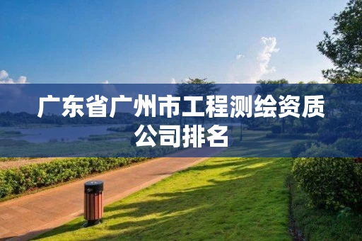广东省广州市工程测绘资质公司排名