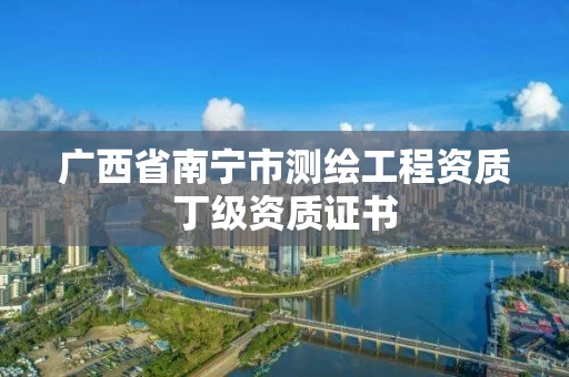 广西省南宁市测绘工程资质丁级资质证书