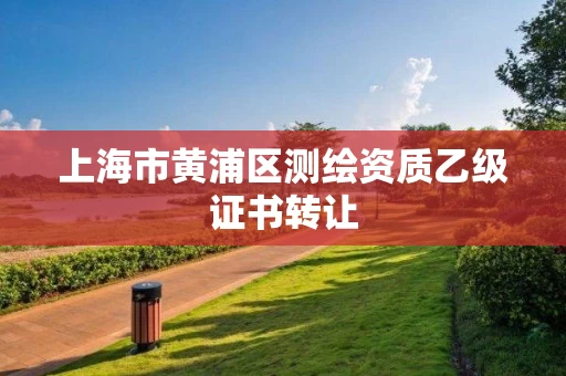 上海市黄浦区测绘资质乙级证书转让