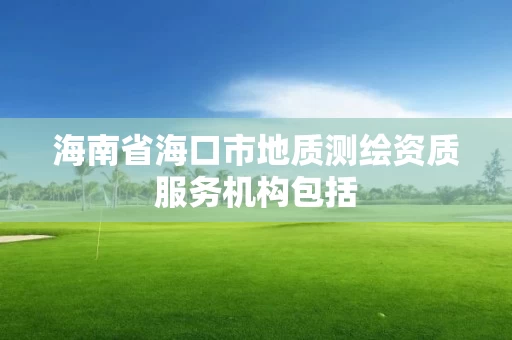 海南省海口市地质测绘资质服务机构包括